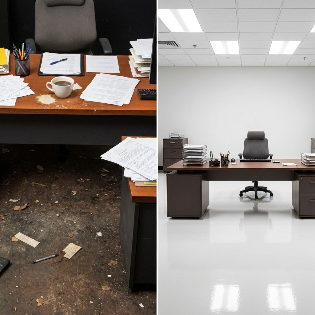 Vorher-Nachher Büroreinigung